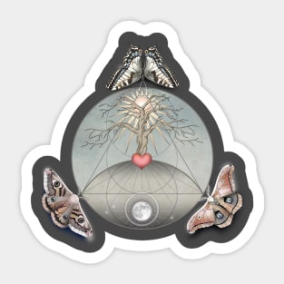 Three: An allegory for Transformation Sticker